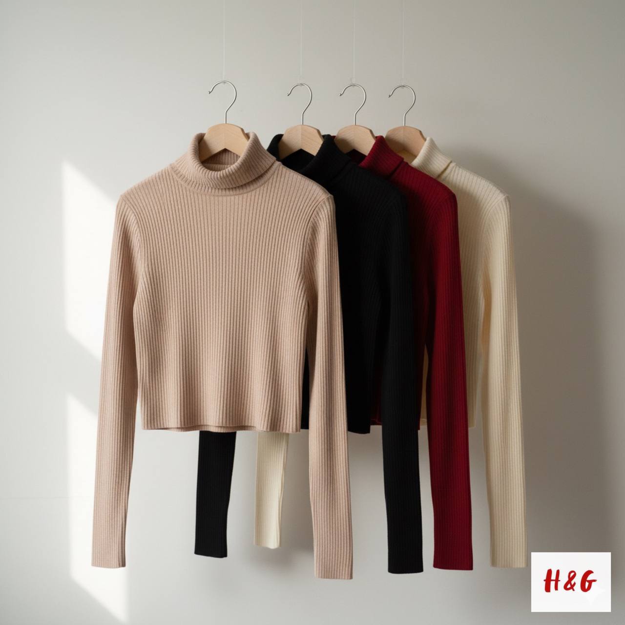 کراپ آستین بلند یقه اسکی