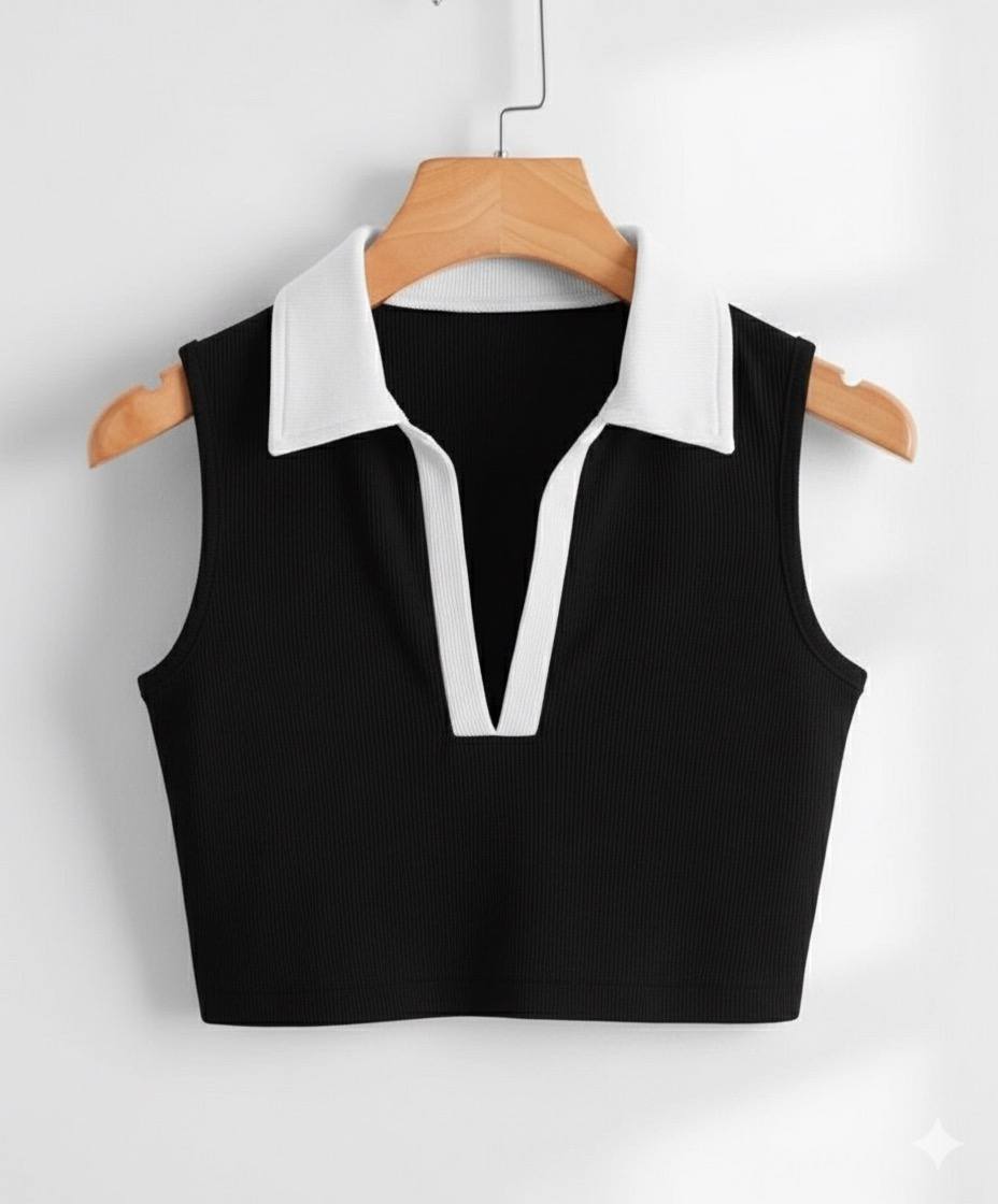 کراپ یقه دار