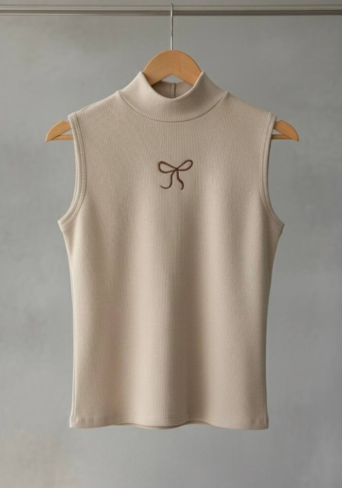 تاپ یقه اسکی طرح پاپیون